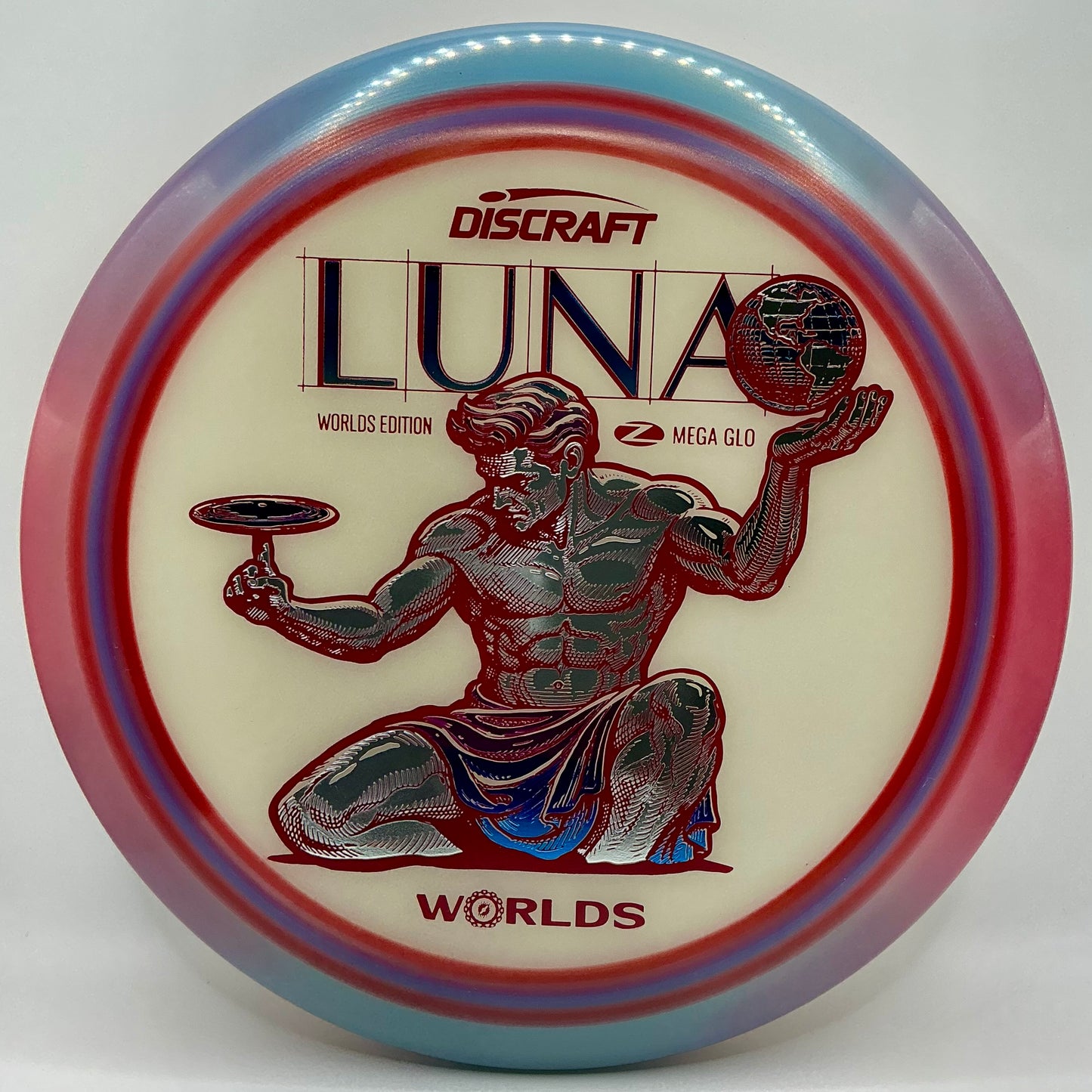 Dolfin Dyed Discraft “Spirit of Detroit” MEGA GLO Luna - 2026 PDGA Worlds