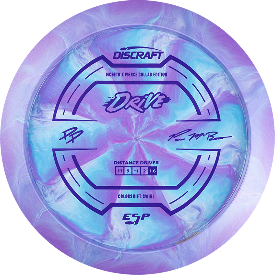 Discraft Paige Pierce / Paul McBeth Collab Colorshift Swirl ESP Drive