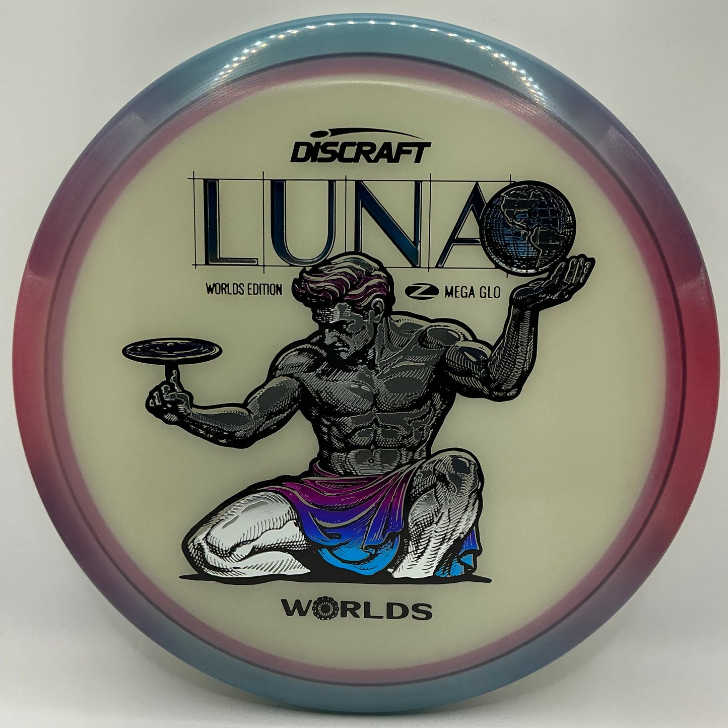 Dolfin Dyed Discraft “Spirit of Detroit” MEGA GLO Luna - 2026 PDGA Worlds