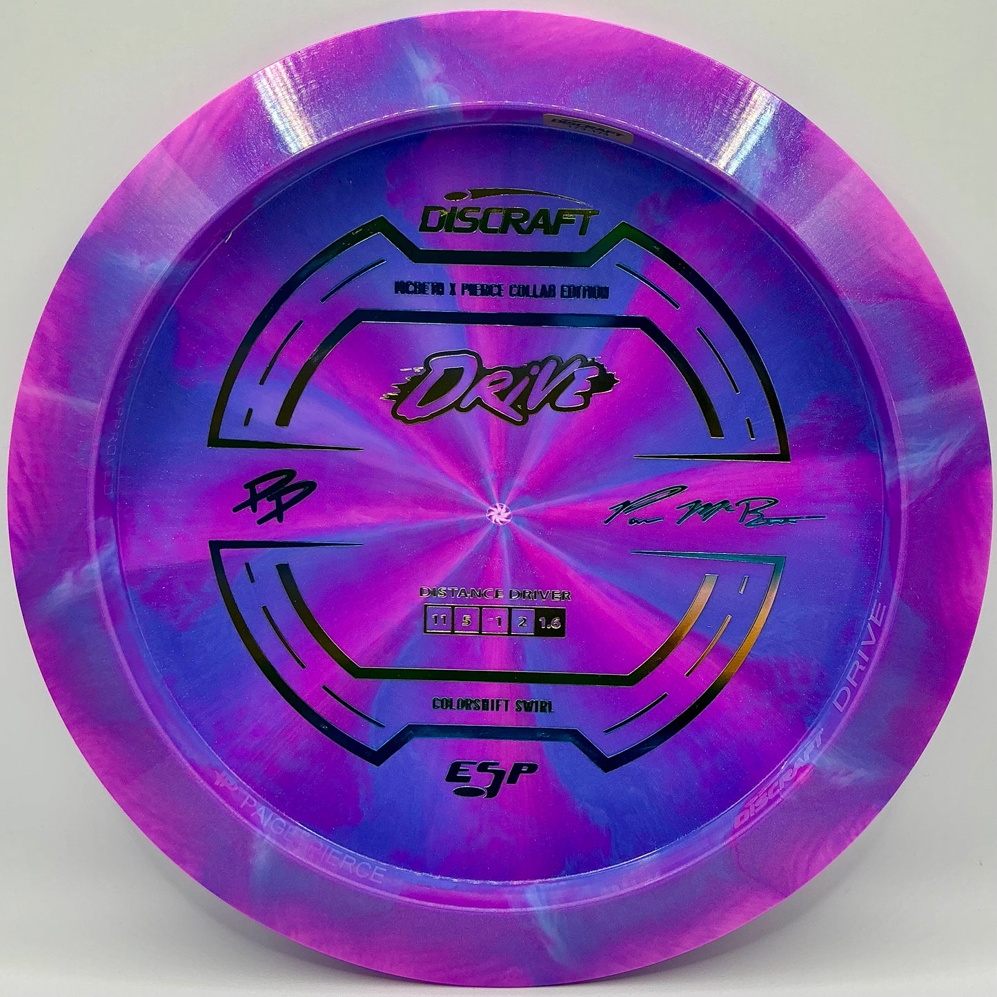 Discraft Paige Pierce / Paul McBeth Collab Colorshift Swirl ESP Drive