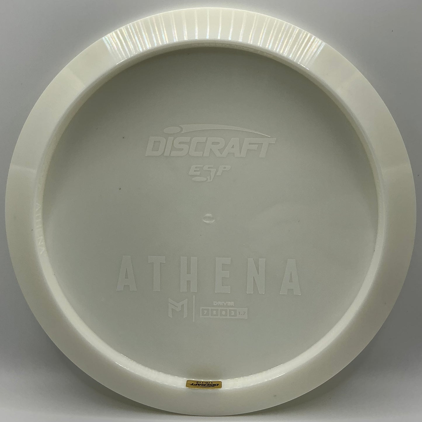 Discraft Paul McBeth White ESP Athena Bottom Stamp