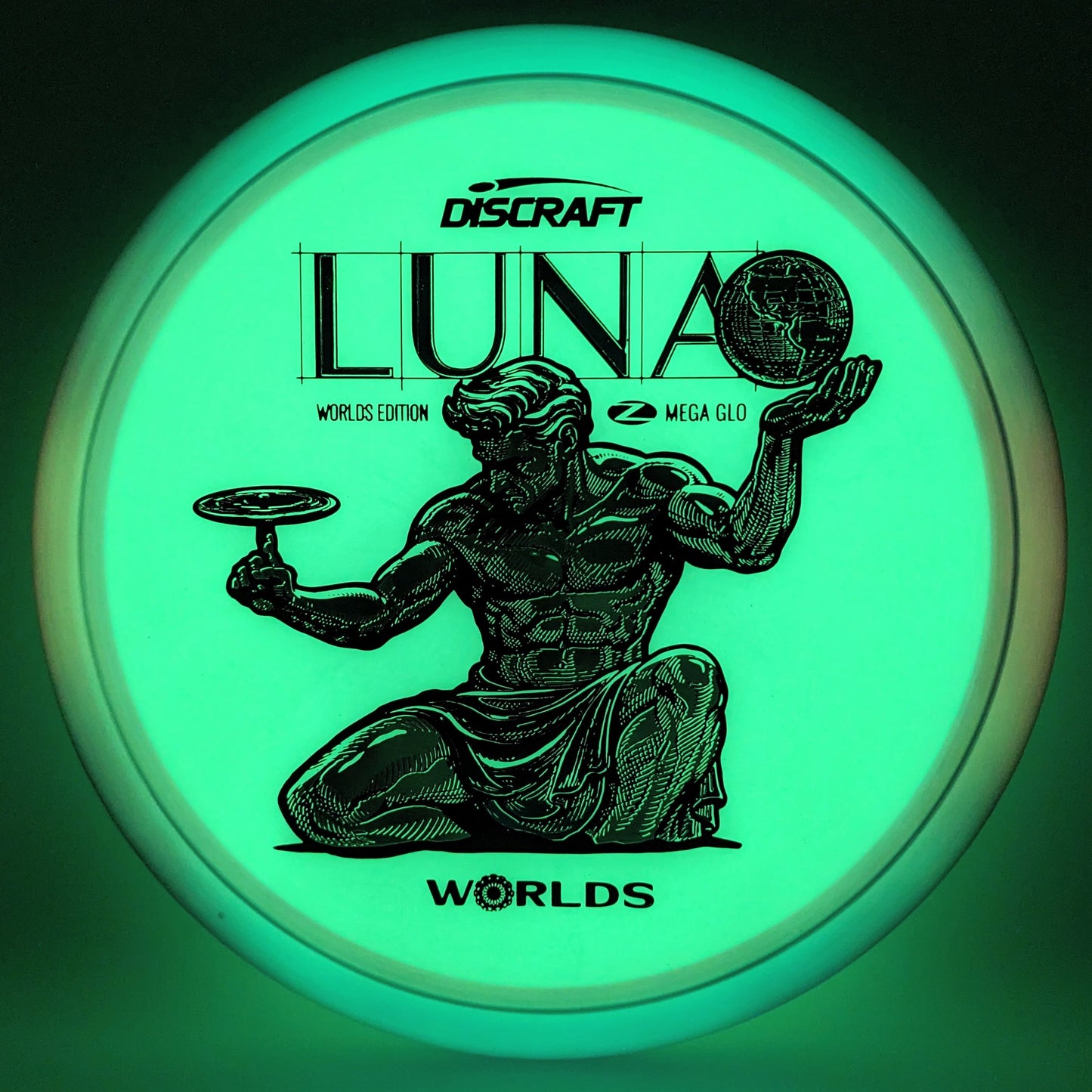 Dolfin Dyed Discraft “Spirit of Detroit” MEGA GLO Luna - 2026 PDGA Worlds